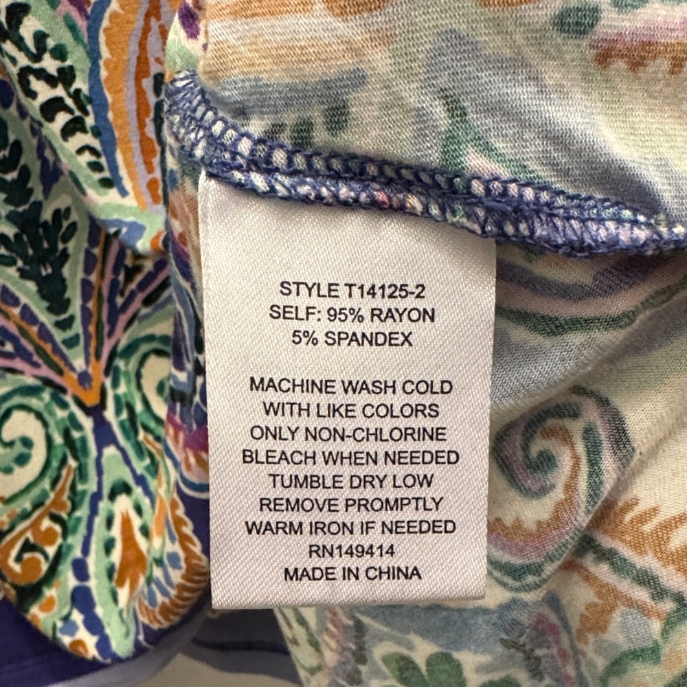 Johnny Was Patterned Tee - Picture 3 of 4